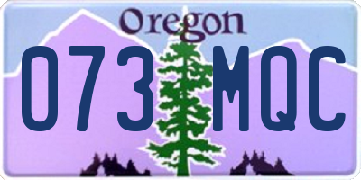 OR license plate 073MQC
