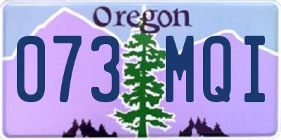OR license plate 073MQI