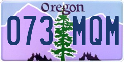 OR license plate 073MQM