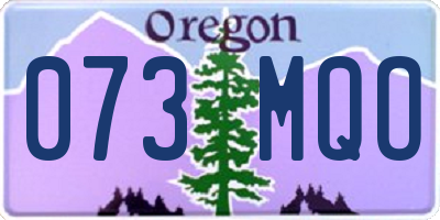 OR license plate 073MQO