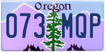 OR license plate 073MQP