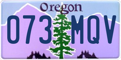 OR license plate 073MQV