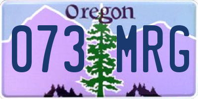 OR license plate 073MRG