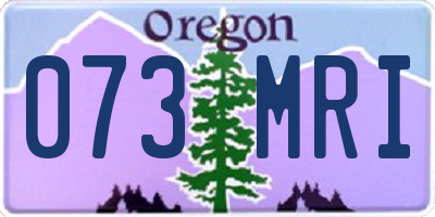 OR license plate 073MRI