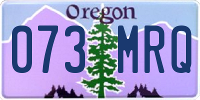 OR license plate 073MRQ