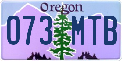 OR license plate 073MTB