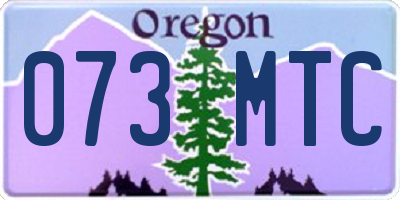 OR license plate 073MTC