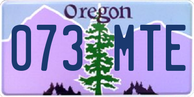 OR license plate 073MTE
