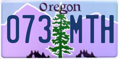 OR license plate 073MTH