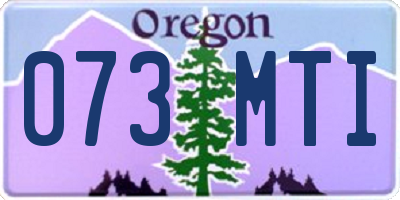 OR license plate 073MTI