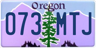 OR license plate 073MTJ