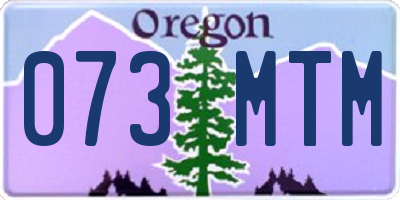 OR license plate 073MTM