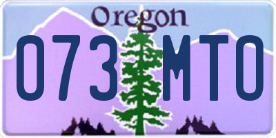 OR license plate 073MTO