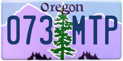 OR license plate 073MTP