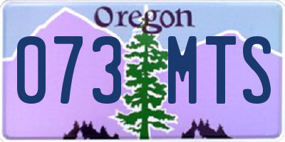 OR license plate 073MTS