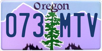 OR license plate 073MTV