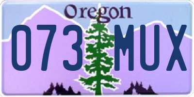 OR license plate 073MUX