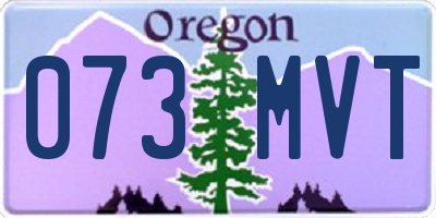 OR license plate 073MVT