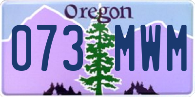 OR license plate 073MWM