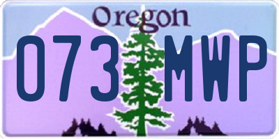 OR license plate 073MWP