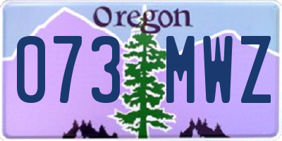 OR license plate 073MWZ