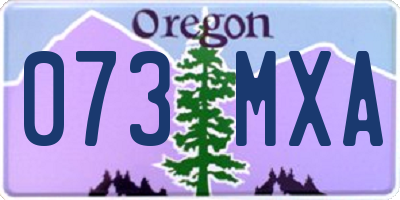 OR license plate 073MXA