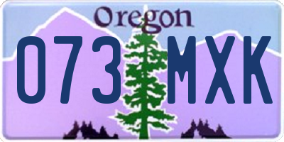 OR license plate 073MXK
