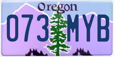 OR license plate 073MYB