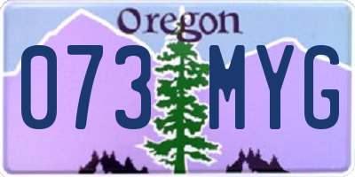 OR license plate 073MYG