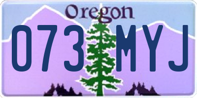 OR license plate 073MYJ