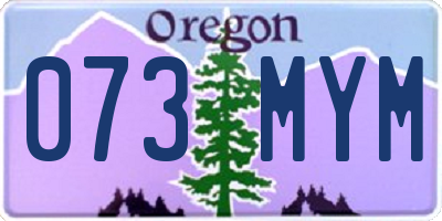 OR license plate 073MYM