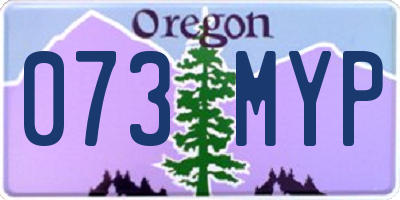 OR license plate 073MYP