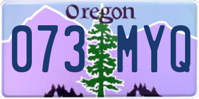OR license plate 073MYQ