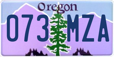 OR license plate 073MZA