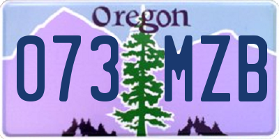 OR license plate 073MZB