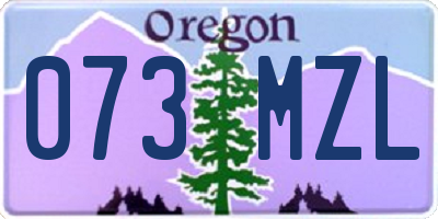 OR license plate 073MZL