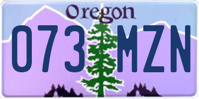 OR license plate 073MZN