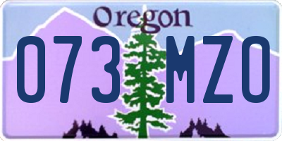 OR license plate 073MZO