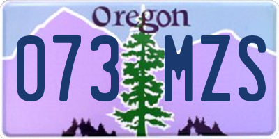 OR license plate 073MZS