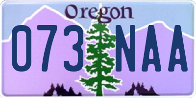 OR license plate 073NAA