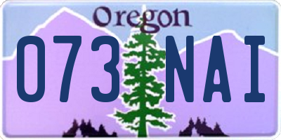 OR license plate 073NAI
