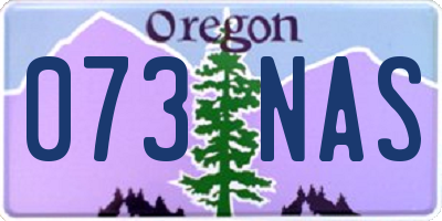 OR license plate 073NAS