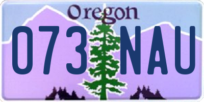 OR license plate 073NAU