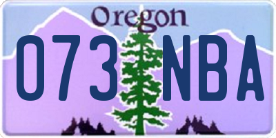 OR license plate 073NBA