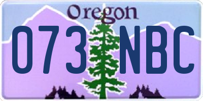 OR license plate 073NBC
