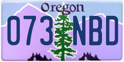 OR license plate 073NBD