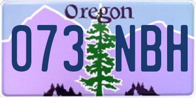 OR license plate 073NBH