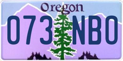 OR license plate 073NBO