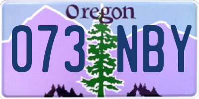 OR license plate 073NBY