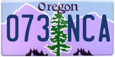 OR license plate 073NCA